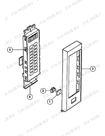 Взрыв-схема микроволновой печи Zanussi ZM34TBL - Схема узла Command panel 037